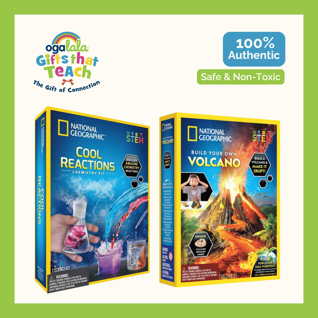National Geographic Bundle Volcano + Cool Reactions Chemistry Kit