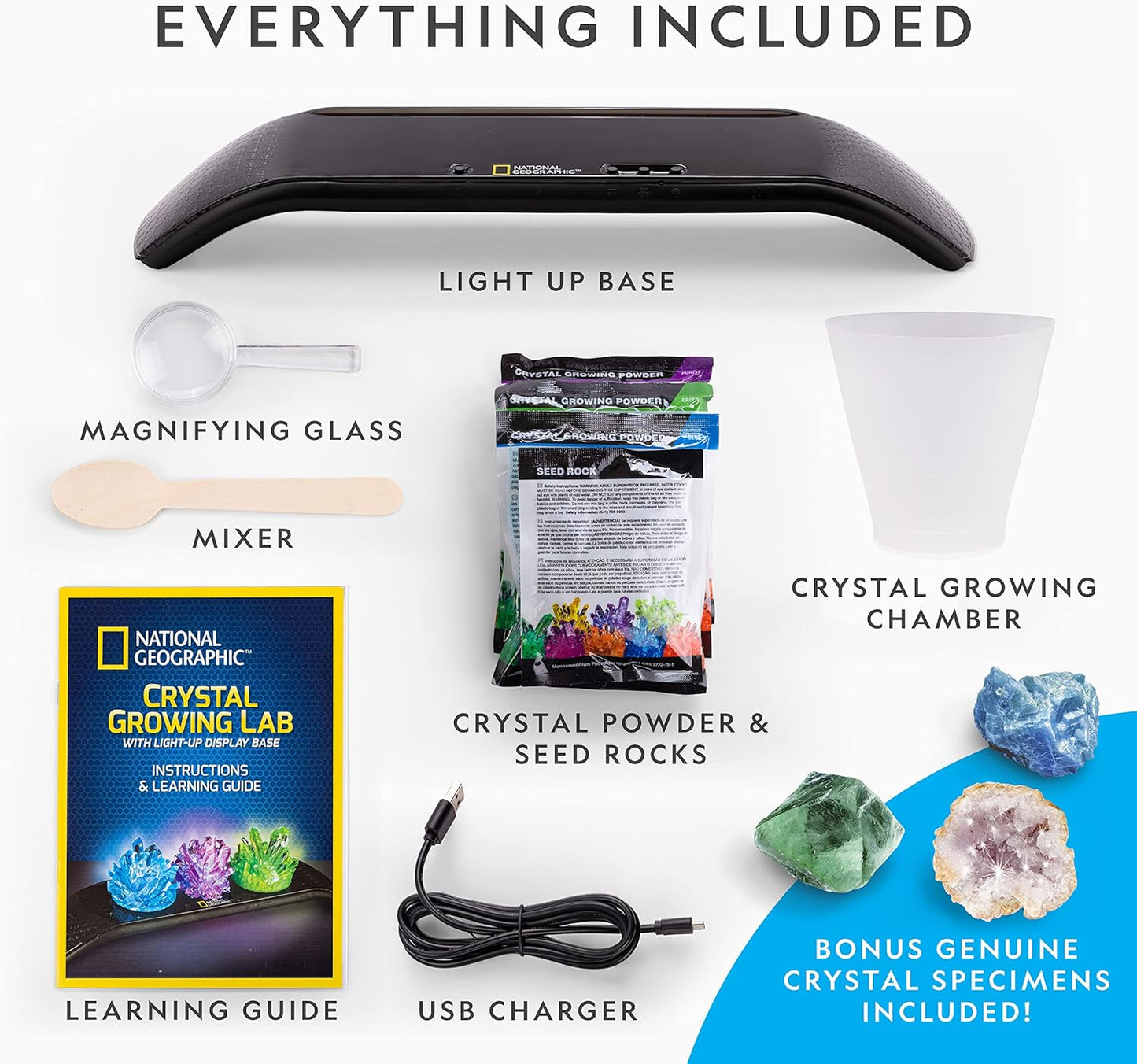 National Geographic Crystal Growing Lab with Light up Display Base