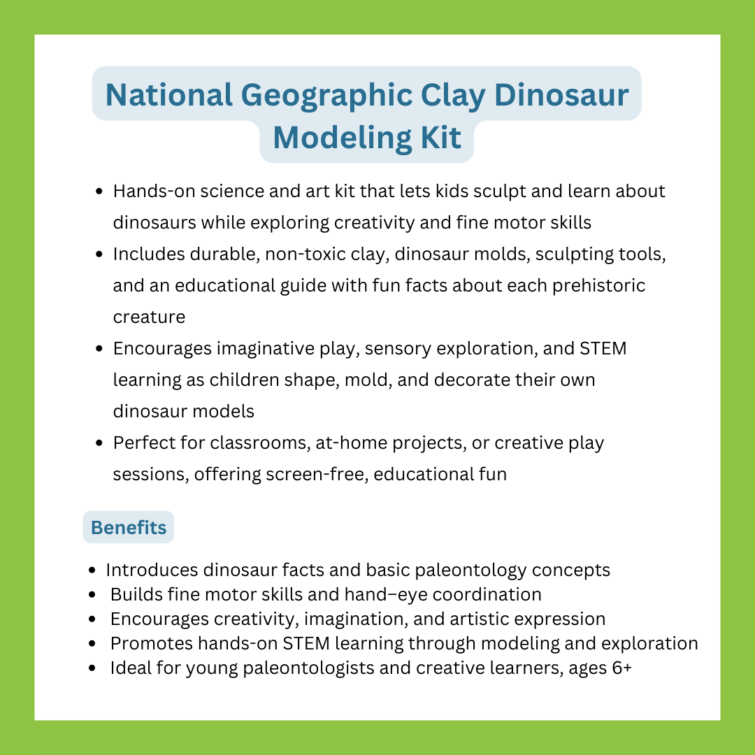 National Geographic Clay Dinosaur Modeling Kit   