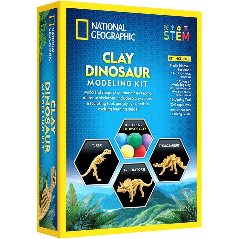 National Geographic Clay Dinosaur Modeling Kit   