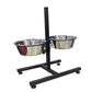 Ogapets Elevated Pet Feeding Bowl Set - Stainless Steel, H-Shaped Base, Non-Porous, Durable, Easy to Clean, Hygienic Feeding Experience