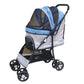 Ogapets Pet Carrier Stroller- Oxford Fabric with Drop Plastic Mesh & Steel Tube Max 15kg