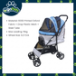 Ogapets Pet Carrier Stroller- Oxford Fabric with Drop Plastic Mesh & Steel Tube Max 15kg
