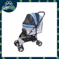 Ogapets Pet Carrier Stroller- Oxford Fabric with Drop Plastic Mesh & Steel Tube Max 15kg