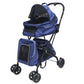 Ogapets Pet Carrier Stroller - Oxford Fabric with Drop Plastic Mesh & Steel TubeMax Load 15kg