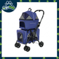 Ogapets Pet Carrier Stroller - Oxford Fabric with Drop Plastic Mesh & Steel TubeMax Load 15kg