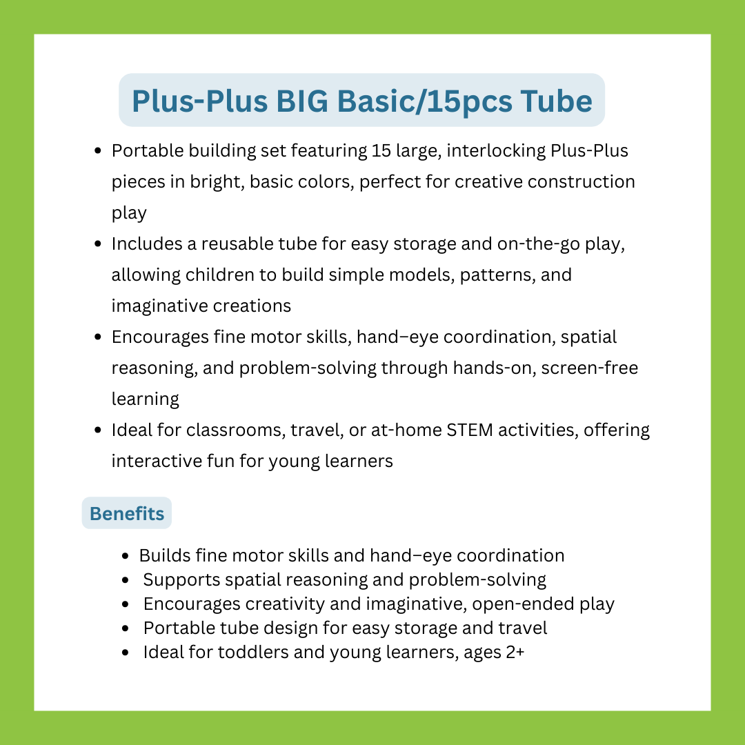 Plus-Plus BIG Pastel / 15pcs Tube