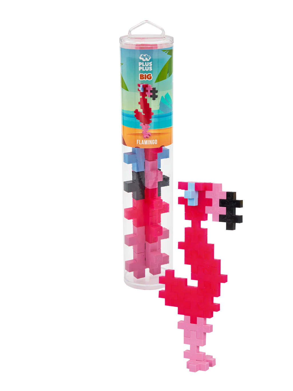 Plus-Plus BIG 15 pc Tube - Flamingo