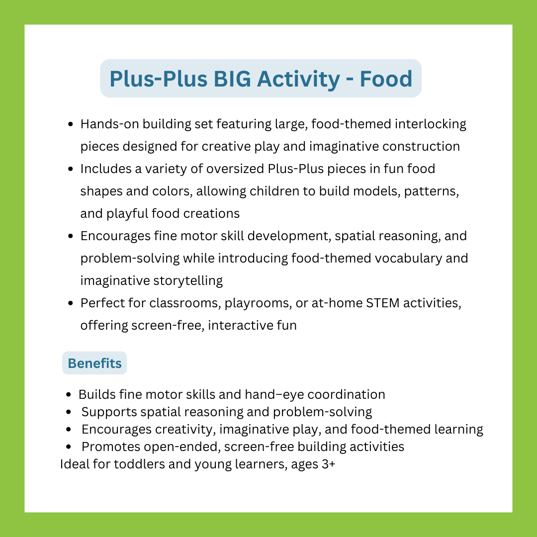 Plus-Plus BIG Activity - Food