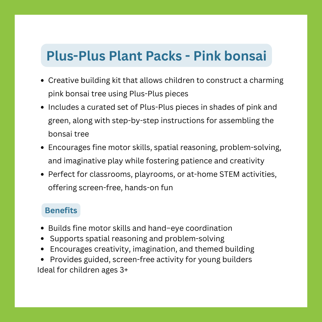 Plus-Plus Plant Packs - Pink bonsai