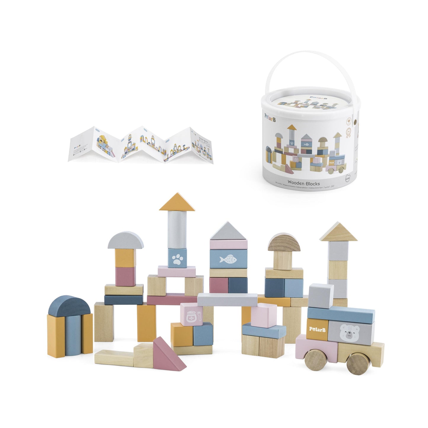 PolarB Wooden Blocks - 60pcs