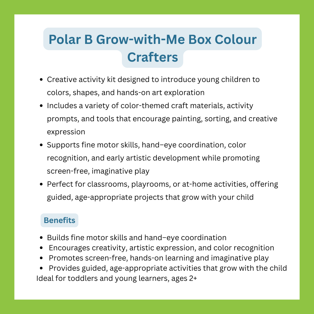PolarB Grow-with-Me Box Colour Crafters