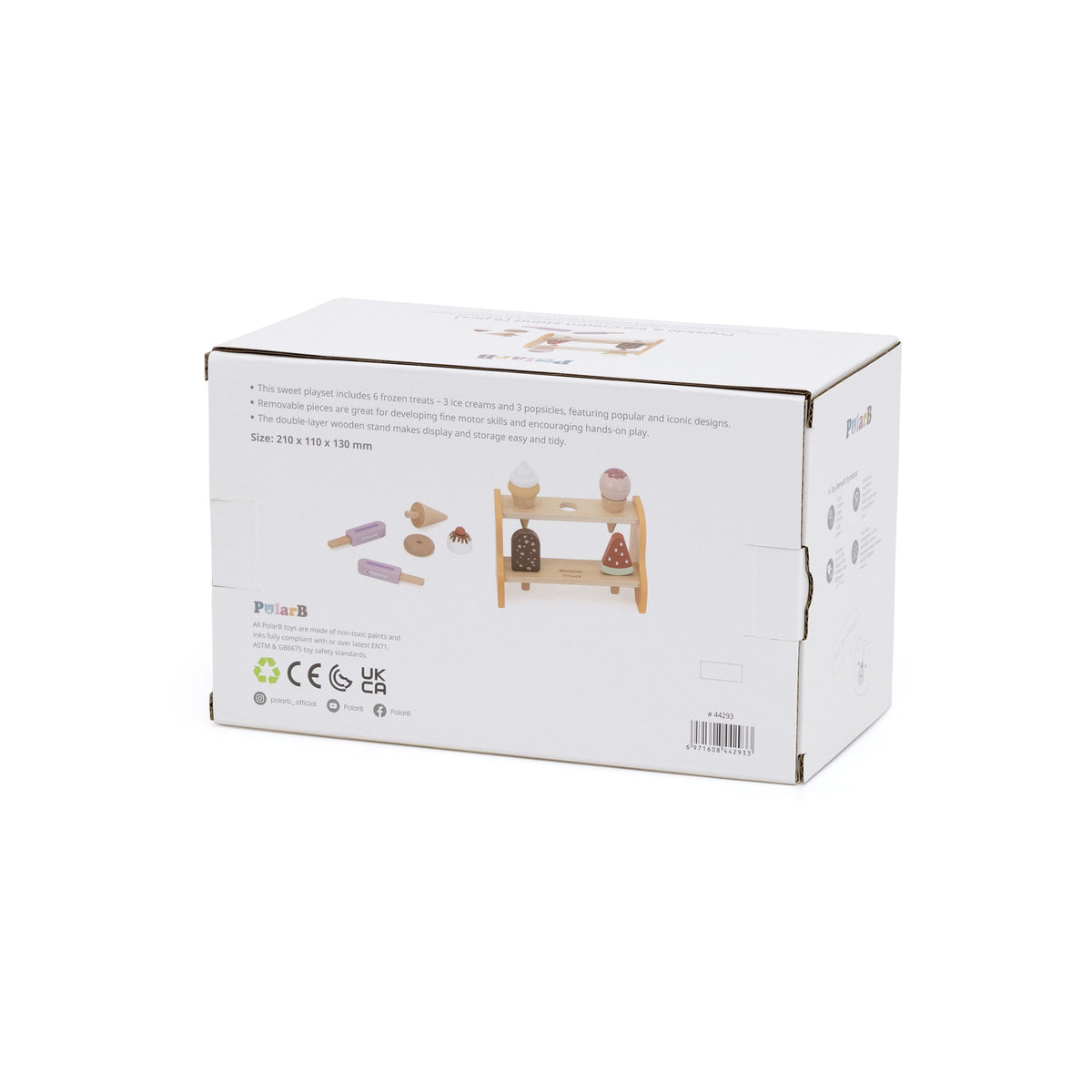 POLARB Popsicle & Ice Cream Stand Pretend Toy (6 pcs)