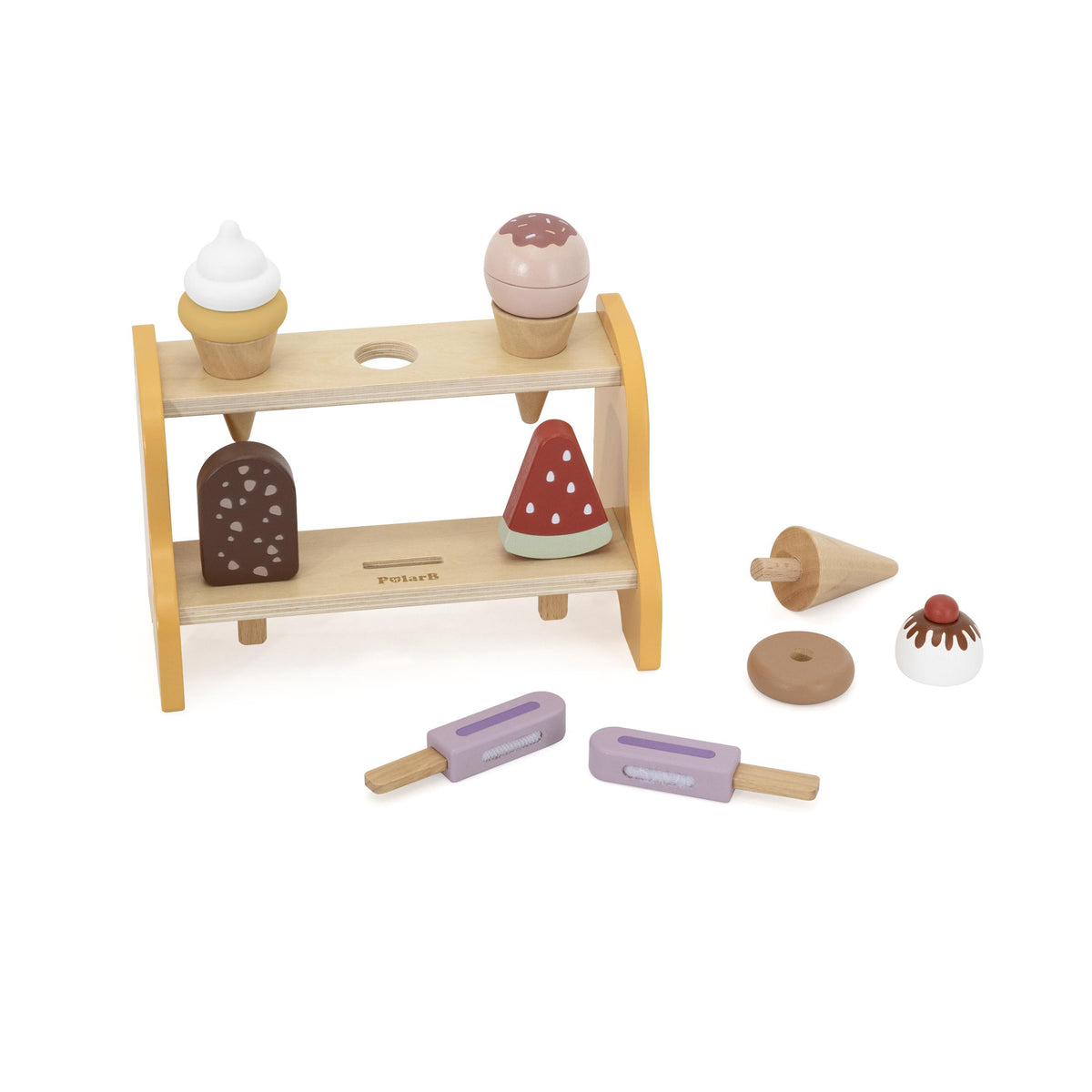 POLARB Popsicle & Ice Cream Stand Pretend Toy (6 pcs)