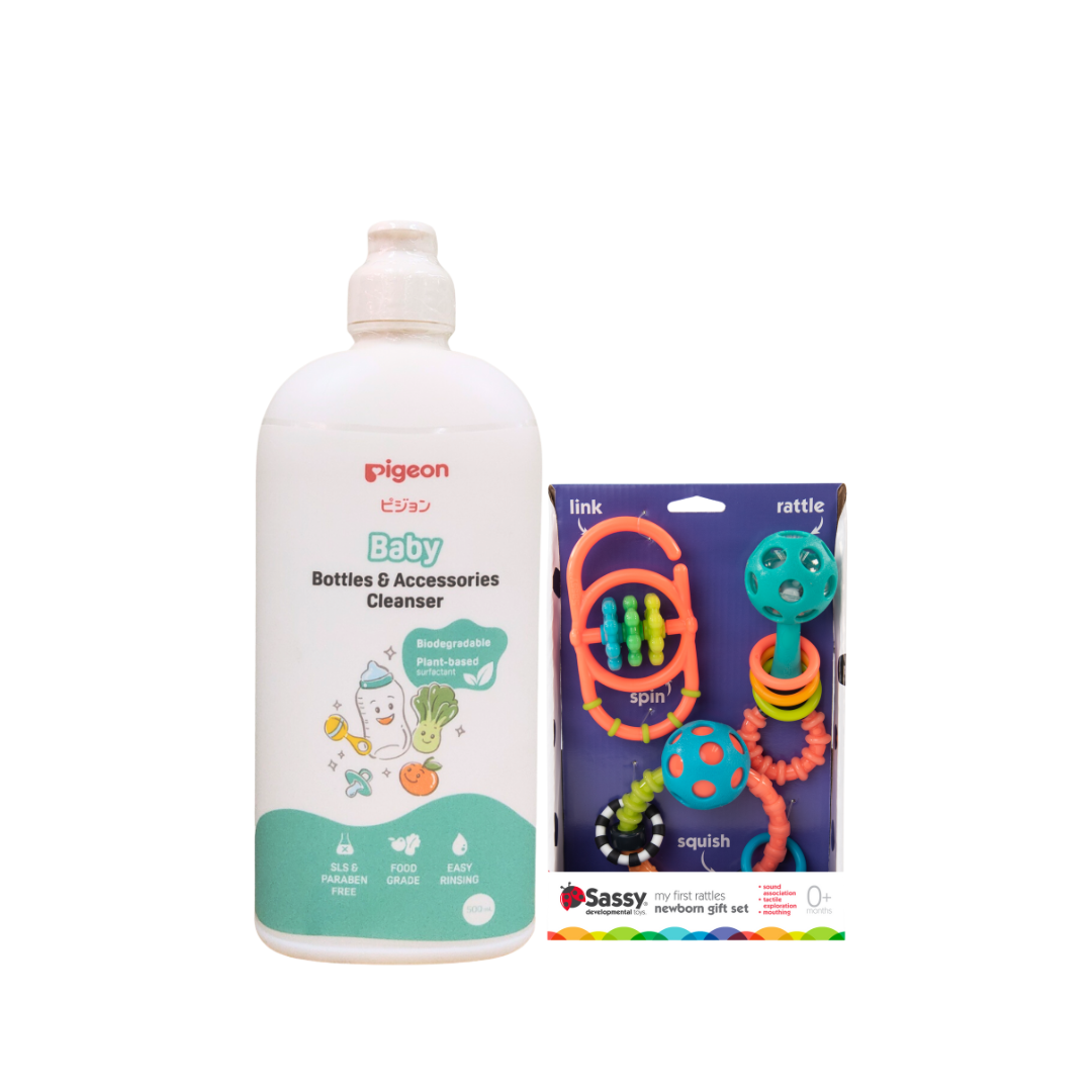 MY 1ST RATTLES GIFT SET + BTL 500ML CLEANSER