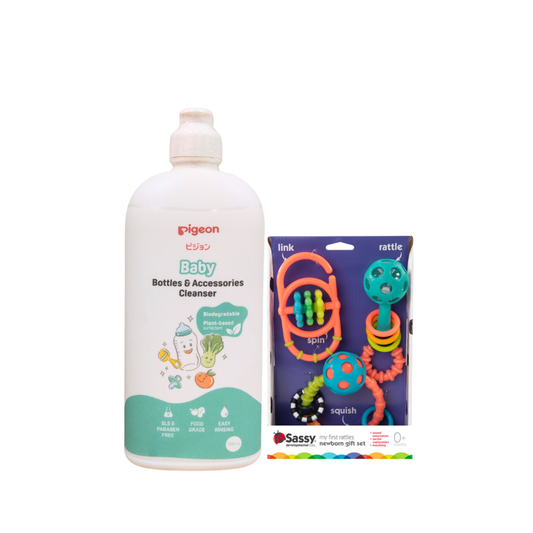 MY 1ST RATTLES GIFT SET + BTL 500ML CLEANSER