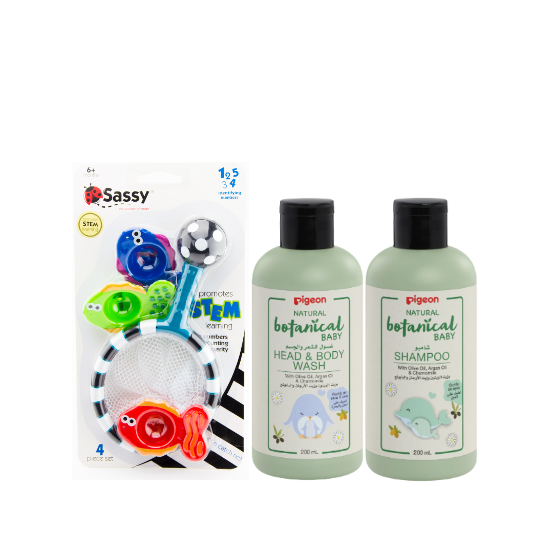 CATCH N' COUNT NET + BOTANICAL H&B WASH 200ML + BOTANICAL SHAMPOO 200ML