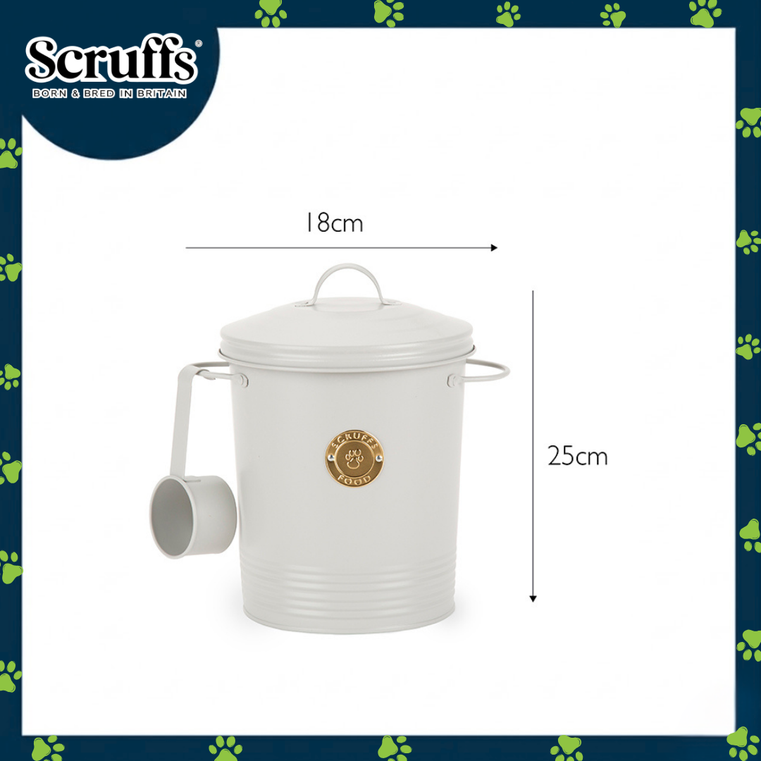 Scruffs Cantina 4L Steel Storage Pet Food Canister & Scoop