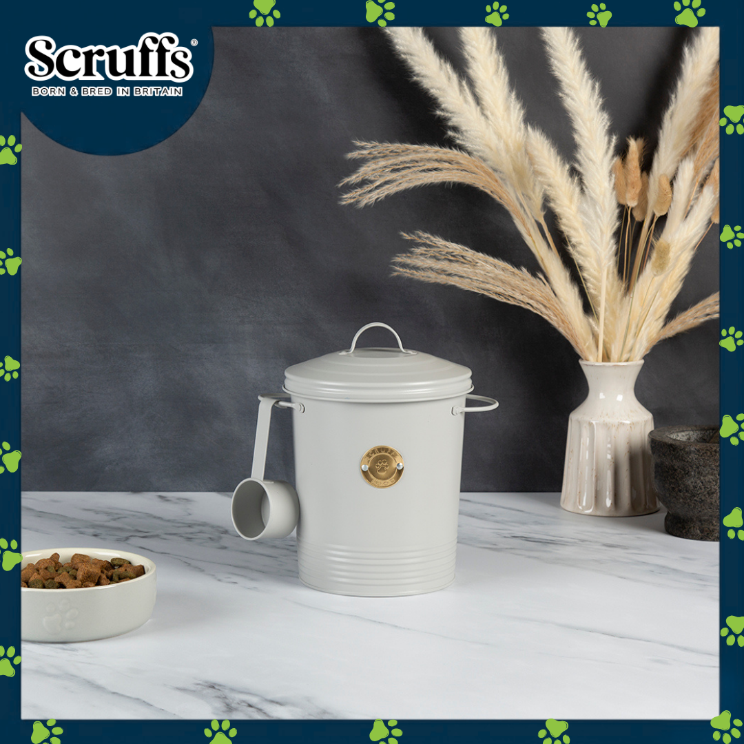 Scruffs Cantina 4L Steel Storage Pet Food Canister & Scoop