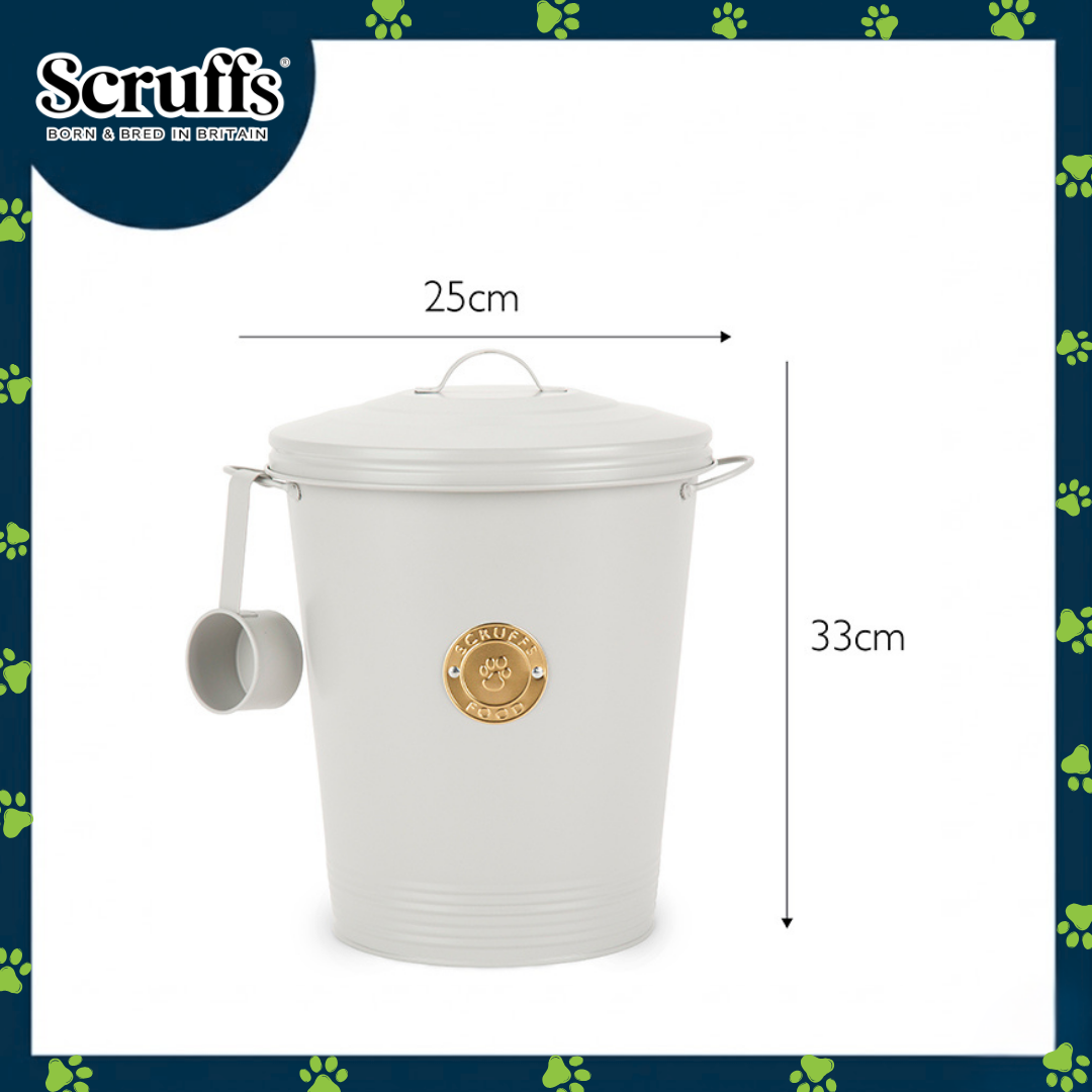 Scruffs Cantina 7L Steel Storage Pet Food Canister & Scoop