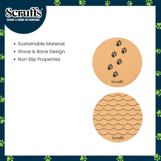 Scruffs 25cm Set of 2 Cork Pet Placemats