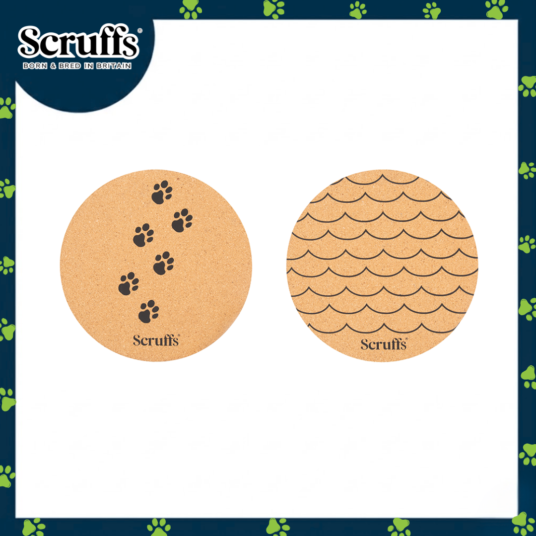 Scruffs 25cm Set of 2 Cork Pet Placemats