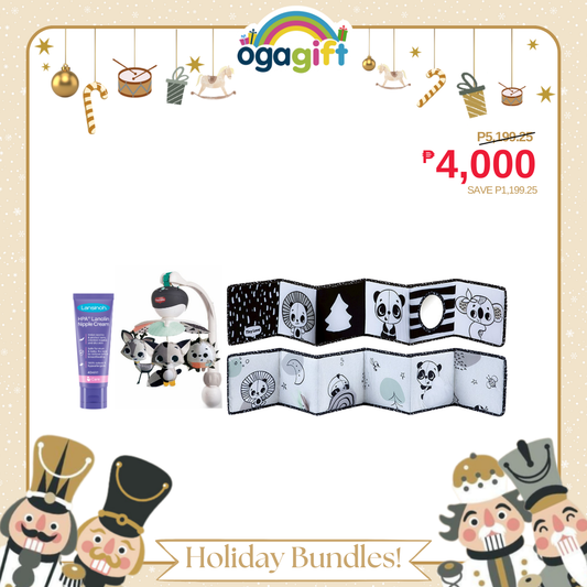 Tiny Love Ogagift Bundle Take-Along Mobile Toy + Tiny Love Double Sided First Book+ Lansinoh Lanolin Cream 40ml : Perfect for Gifting and Play for Newborn