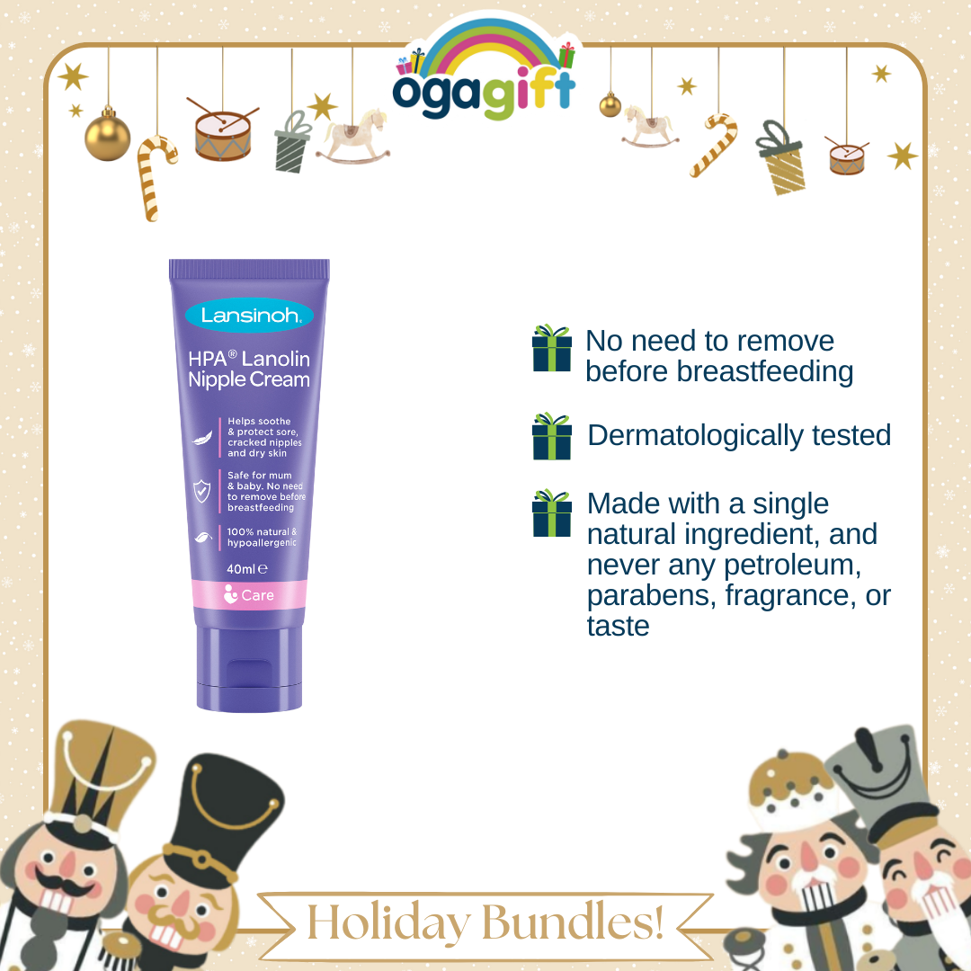 Tiny Love Ogagift Bundle Take-Along Mobile Toy + Tiny Love Double Sided First Book+ Lansinoh Lanolin Cream 40ml : Perfect for Gifting and Play for Newborn