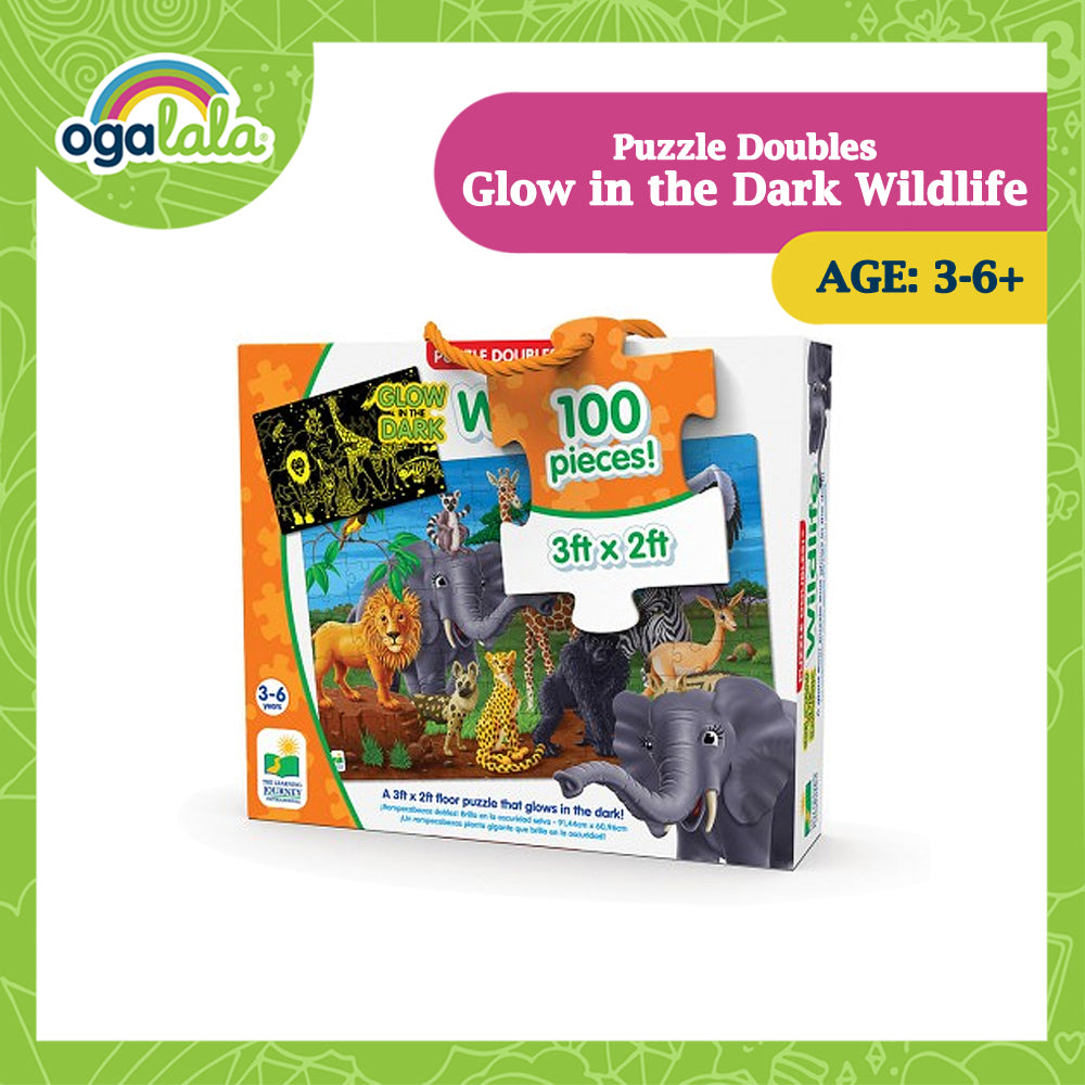 The Learning Journey Puzzle Doubles Glow in the Dark Wildlife