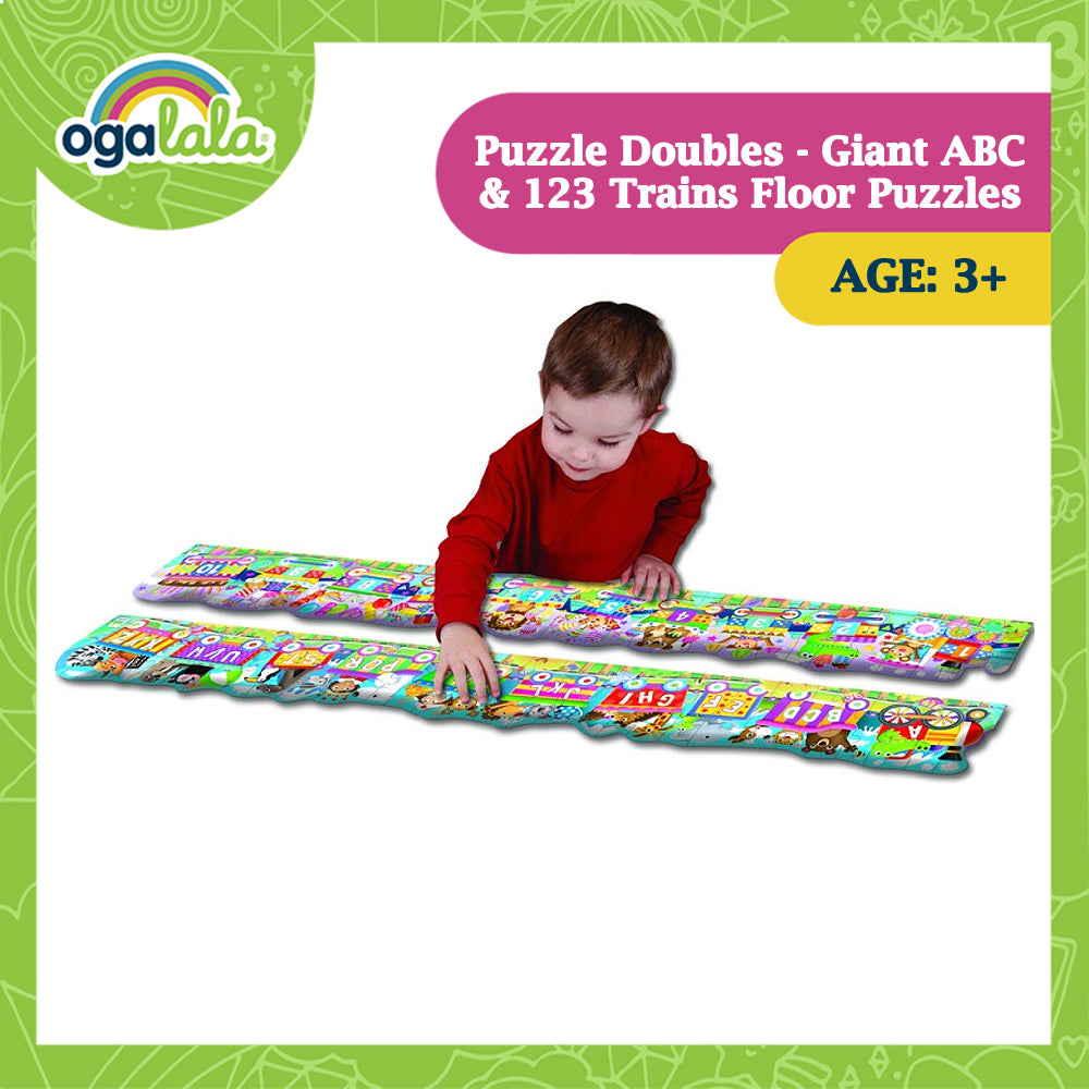 Puzzle Doubles Giant ABC & 123 Train Floor Puzzles