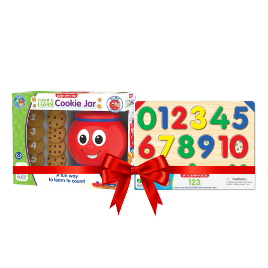 The Learning Journey Learn with Me Count and Learn Cookie Jar + Lift & Learn Numbers