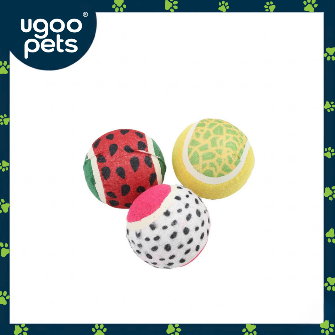 Ugoo Pattern Tennis Ball 3pk 3 Assorted