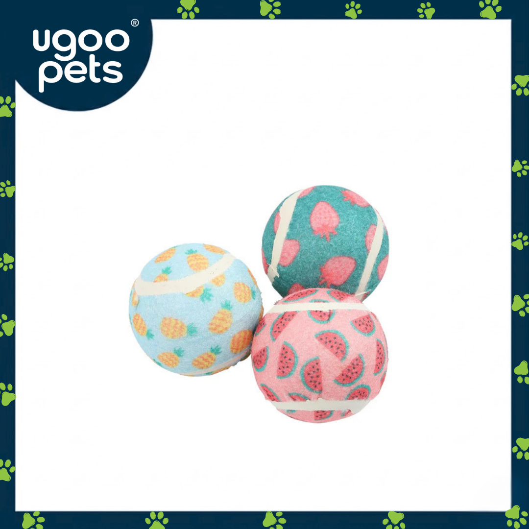 Ugoo Pattern Tennis Ball 3pk 3 Assorted