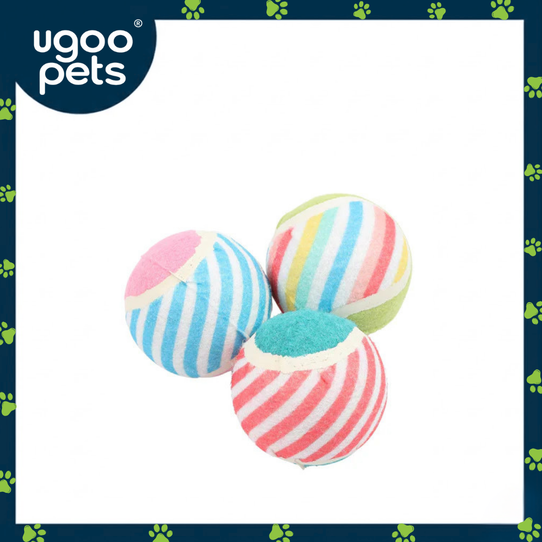 Ugoo Pattern Tennis Ball 3pk 3 Assorted