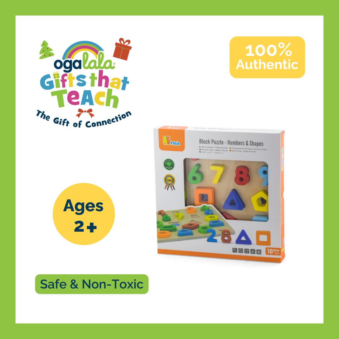 Viga Chunky Puzzle - Numbers & Shapes