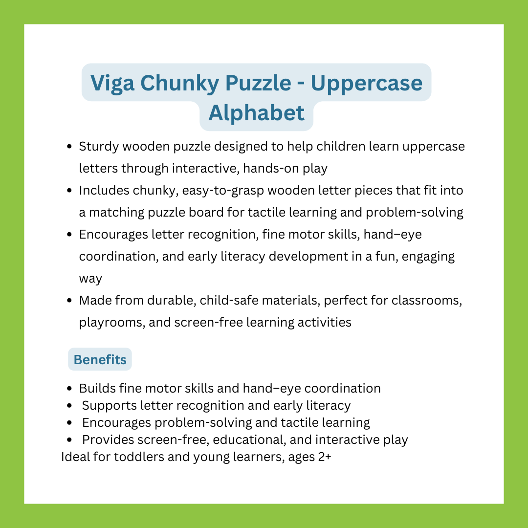 Viga Chunky Puzzle - Uppercase Alphabet