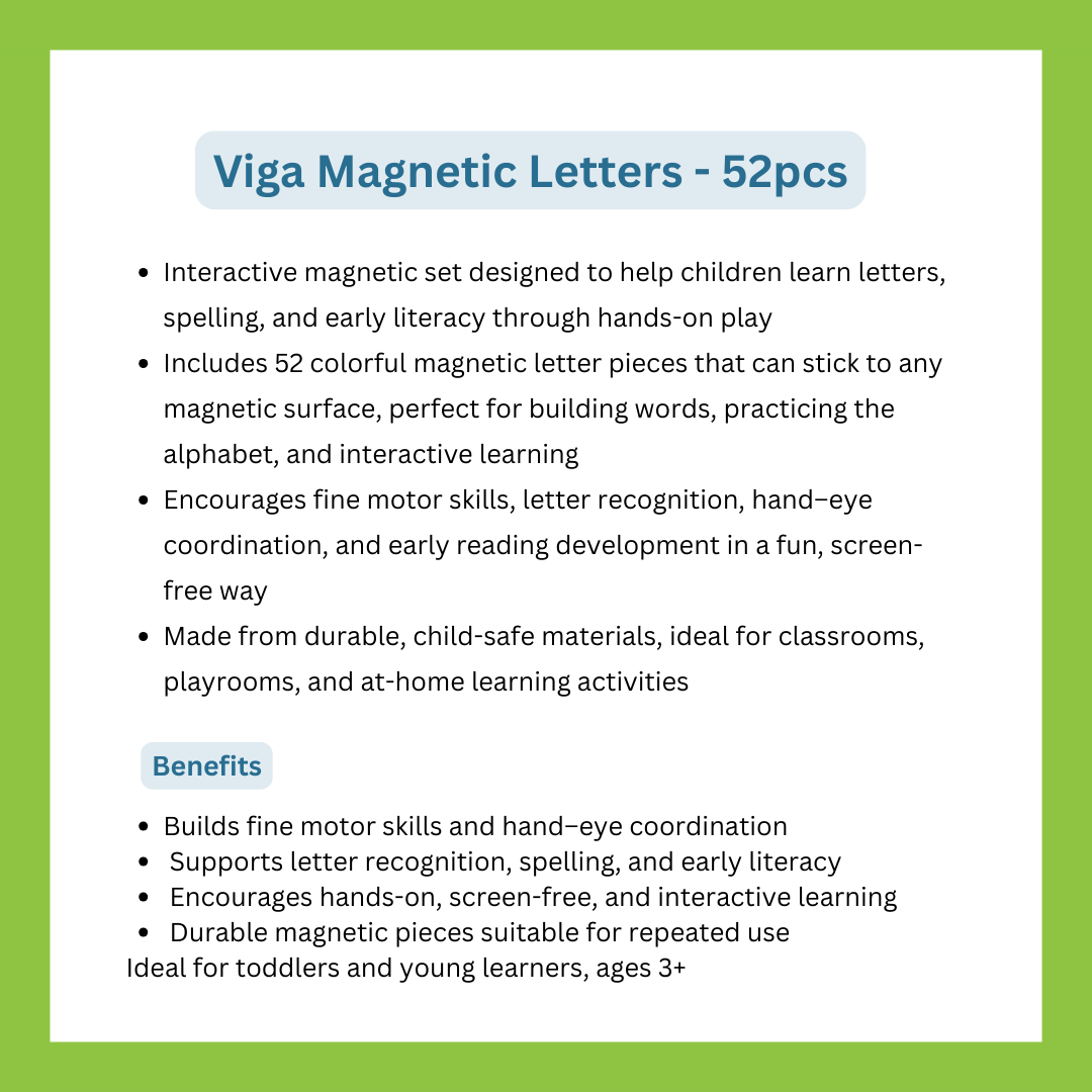 Viga Magnetic Letters - 52pcs