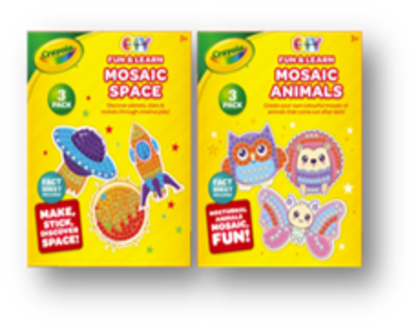 WIGSTON CRAYOLA MOSAIC FUN AND LEARN KITS