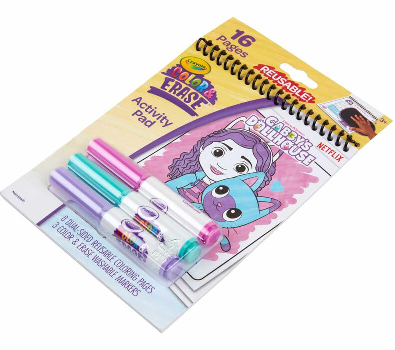 Crayola Color & Erase Reusable Activity Pad GABBY DOLLHOUSE