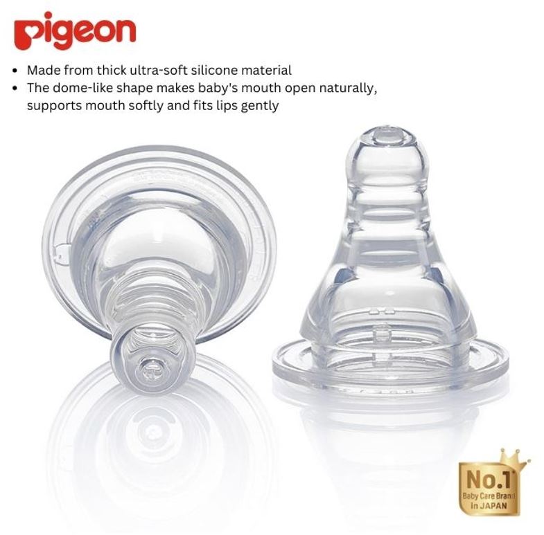 Pigeon Official - Standard/Peristaltic Nipple Fast flow for 6+months 1pc per box