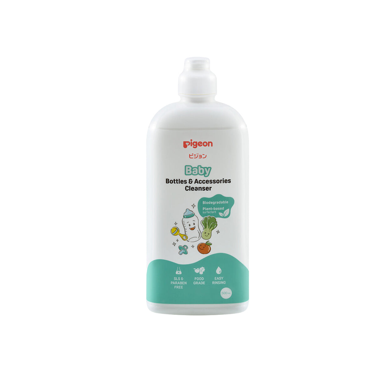 Pigeon Liquid Cleanser Bottle and Refill Bundle - Safe for babies, Can be used for fruits & veggies, Food Grade, Paraben Free, Dermatologically Tested, Easy Rinsing, SLS SLES Free