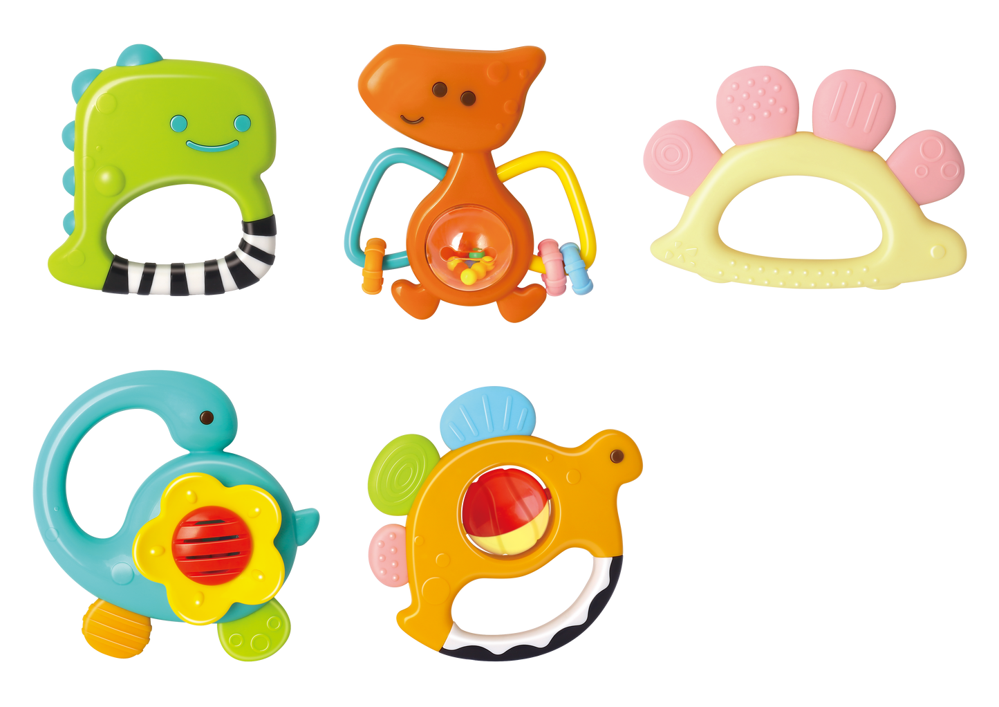 Hola Dinosaur Rattles (5 models assorted/5 pcs in box)