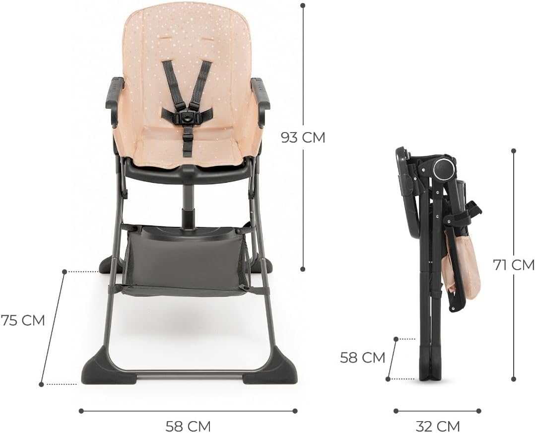 Kinderkraft Foldee Pink High Chair