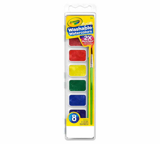 Crayola 8 ct. Washable Watercolor Paint Pans