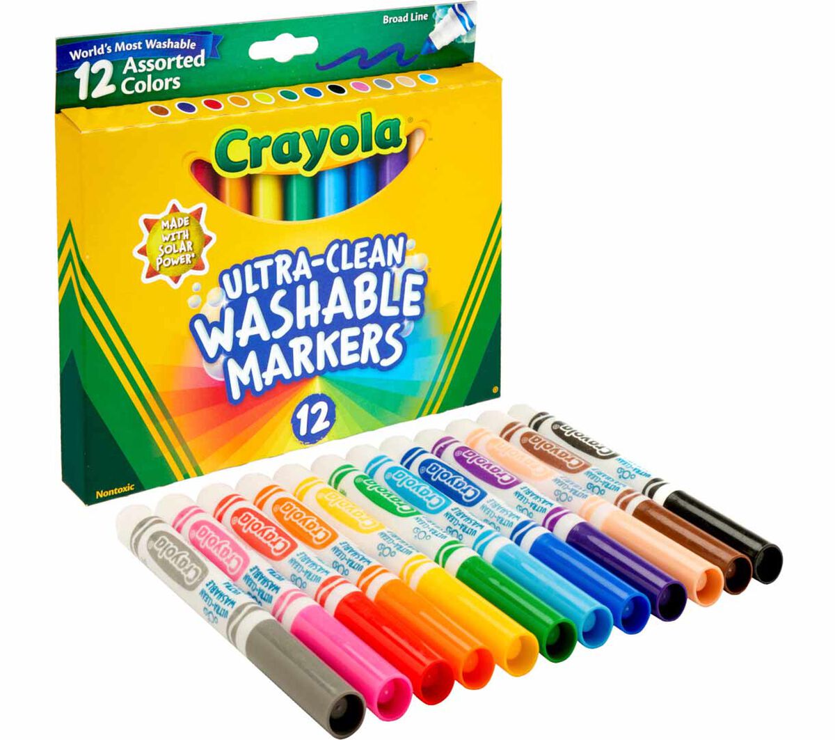 Crayola 12 ct. Ultra-Clean Washable Broadline Markers - Asstd