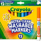 Crayola 12 ct. Ultra-Clean Washable Broadline Markers - Asstd