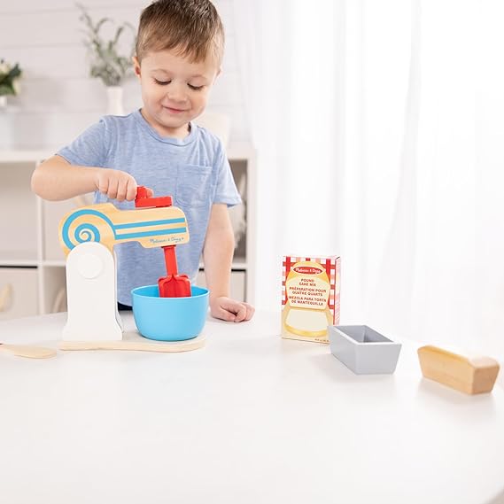 Melissa & Doug Wooden Make-a-Cake Mixer Set