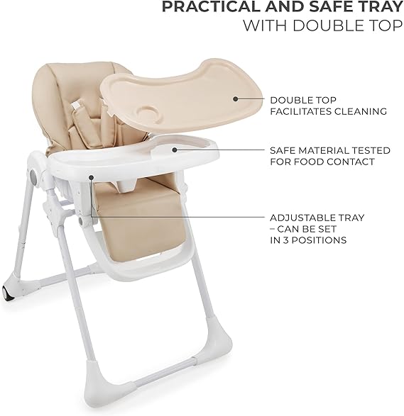 Kinderkraft Tummie Beige High Chair