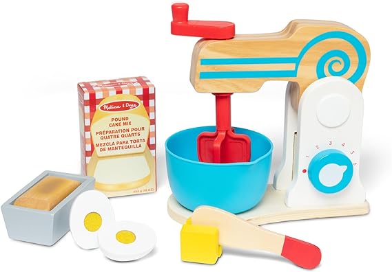 Melissa & Doug Wooden Make-a-Cake Mixer Set