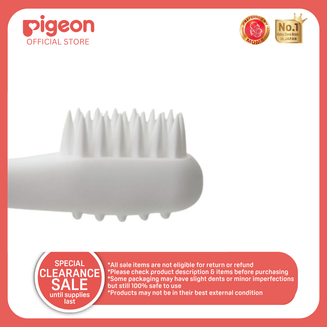 Pigeon Training Toothbrush Re Lesson 2 - For 8-12 months Toddlers, Soft Bristles, Gentle for Kids